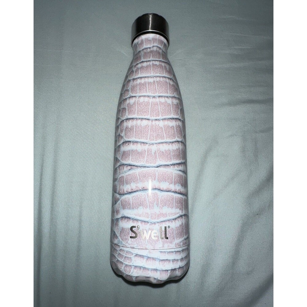 S’well Exotics Collection Stainless Steel Water Bottle - Blanc Crocodile 17 oz